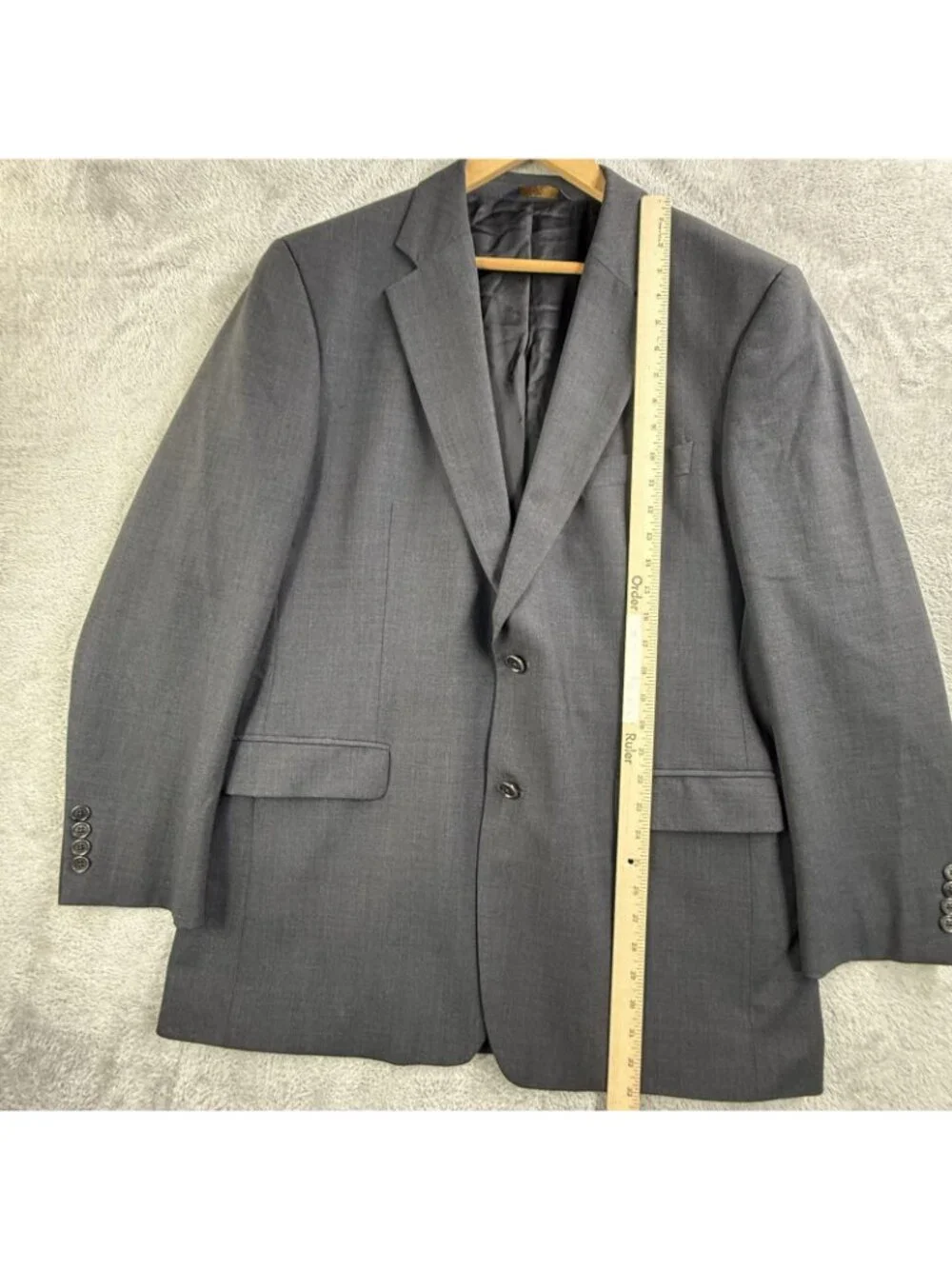 Brooks Brothers Suit Jacket Mens 43L Gray 346 Stretch Wool Sport Coat 2 Button